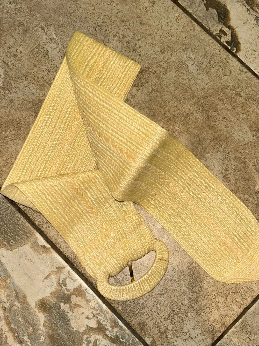 Vintage 90s Raffia Straw Style Wide Summer Belt Small Never Worn